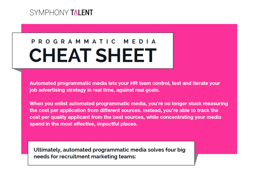 Programmatic Cheatsheet