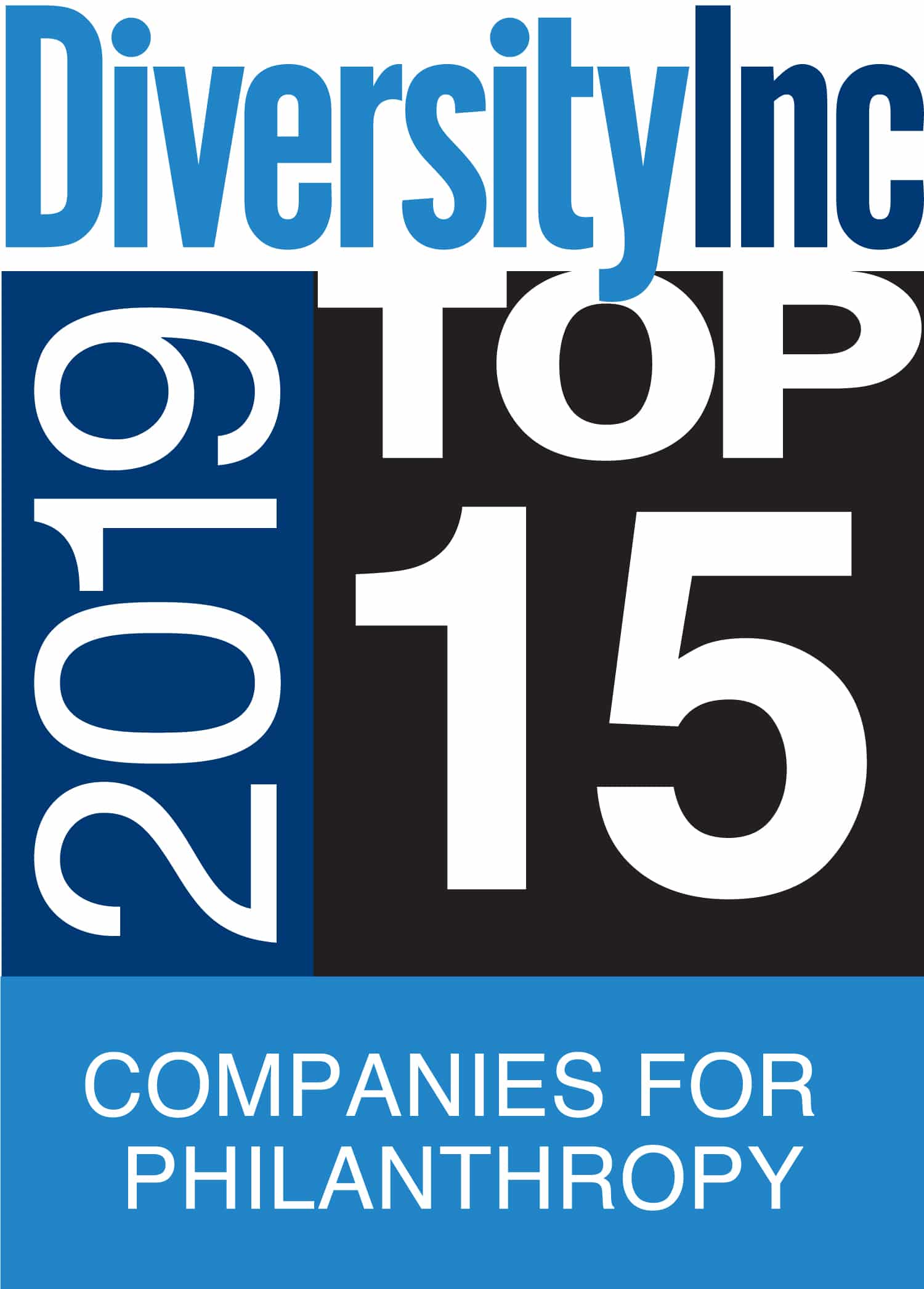 Diversity Inc award - 2019 Top 15 Companies for Philanthropy