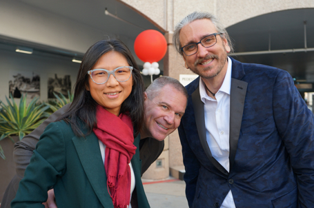 Three ADP employees outside Pasadena location