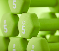 Bold-Goals_Texture-1 Stacked green hand weights