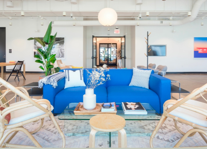 blue sofa