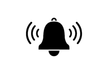 Clipart of a sounding bell.