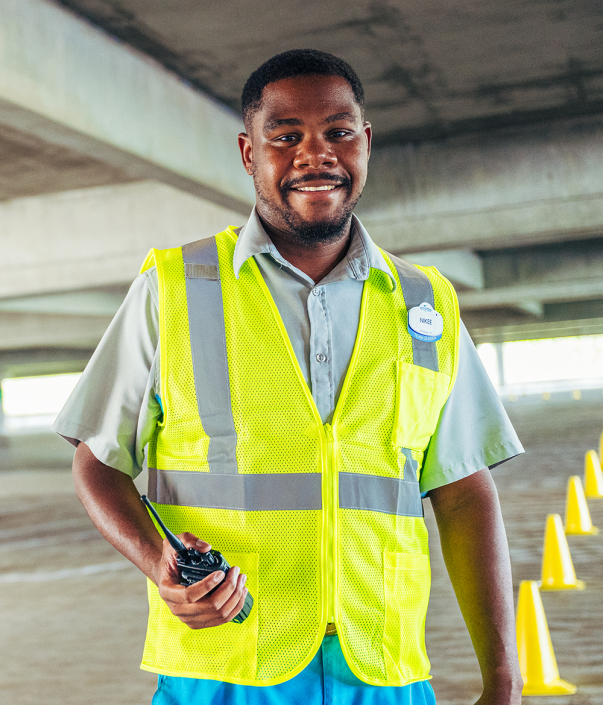parking crop 2 man smiling at camera