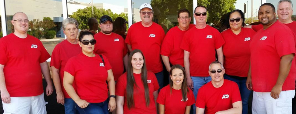 Group photo of ADP employees in front of ADP Chandler, Arizona Office.