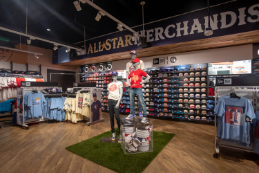 Interior shot of Globe Life Field retail store