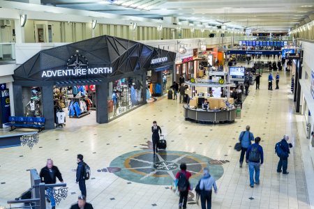Interior shot of Minneapolis-Saint Paul International Airport 2017