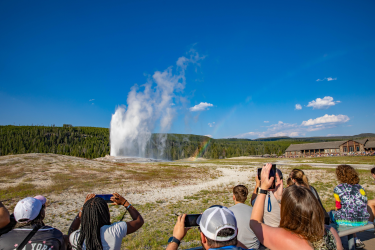 Scenic view of Yellowstone National Park