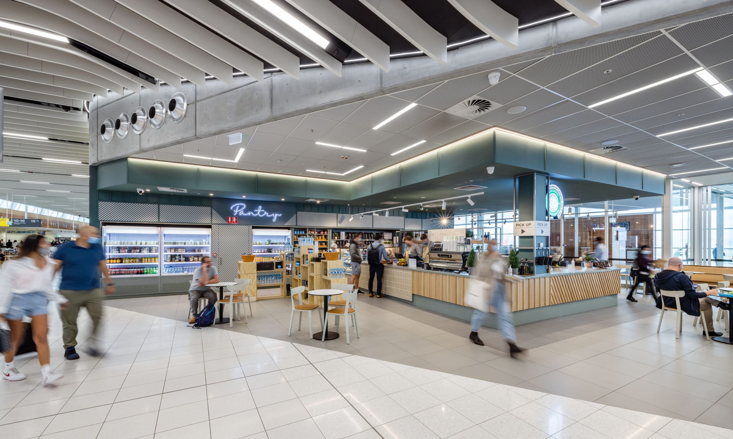 Interior shot of guests at The Pantry Adelaide Airport Interior shot of guests at The Pantry Adelaide Airport