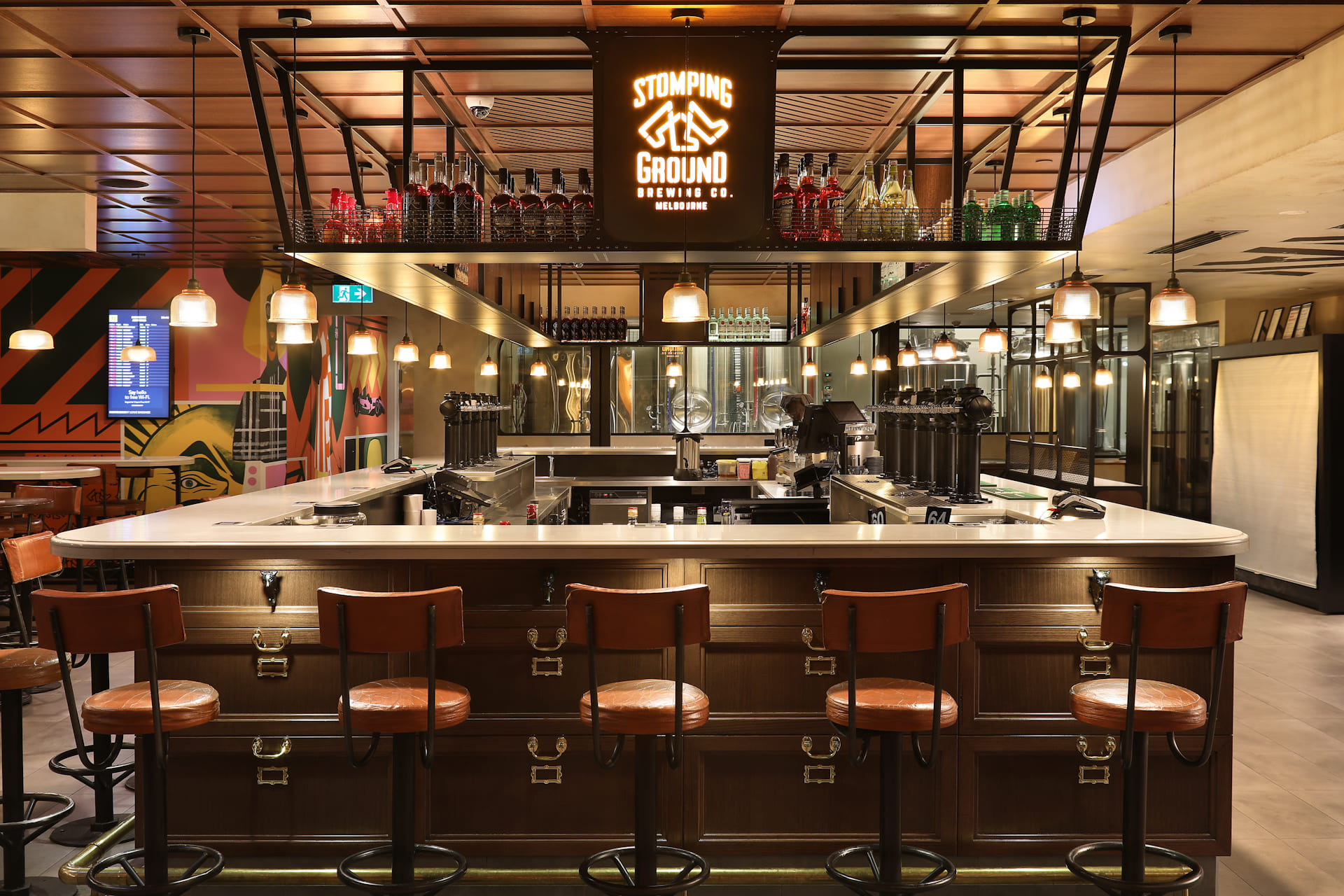 Interior shot of Stomping Ground Melbourne Airport Interior shot of Stomping Ground Melbourne Airport