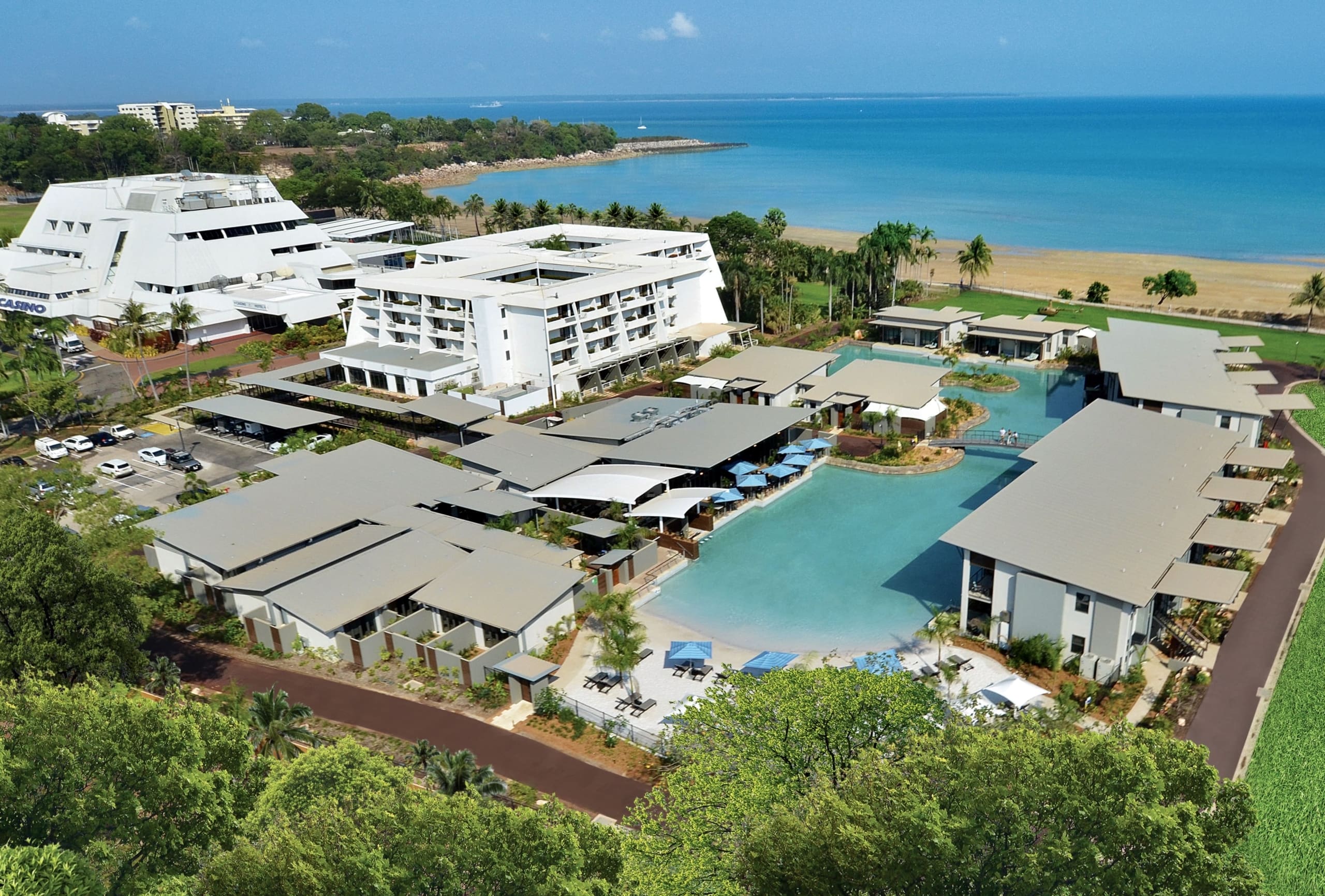 Mindil Beach Casino Resort aerial view Mindil Beach Casino Resort aerial view