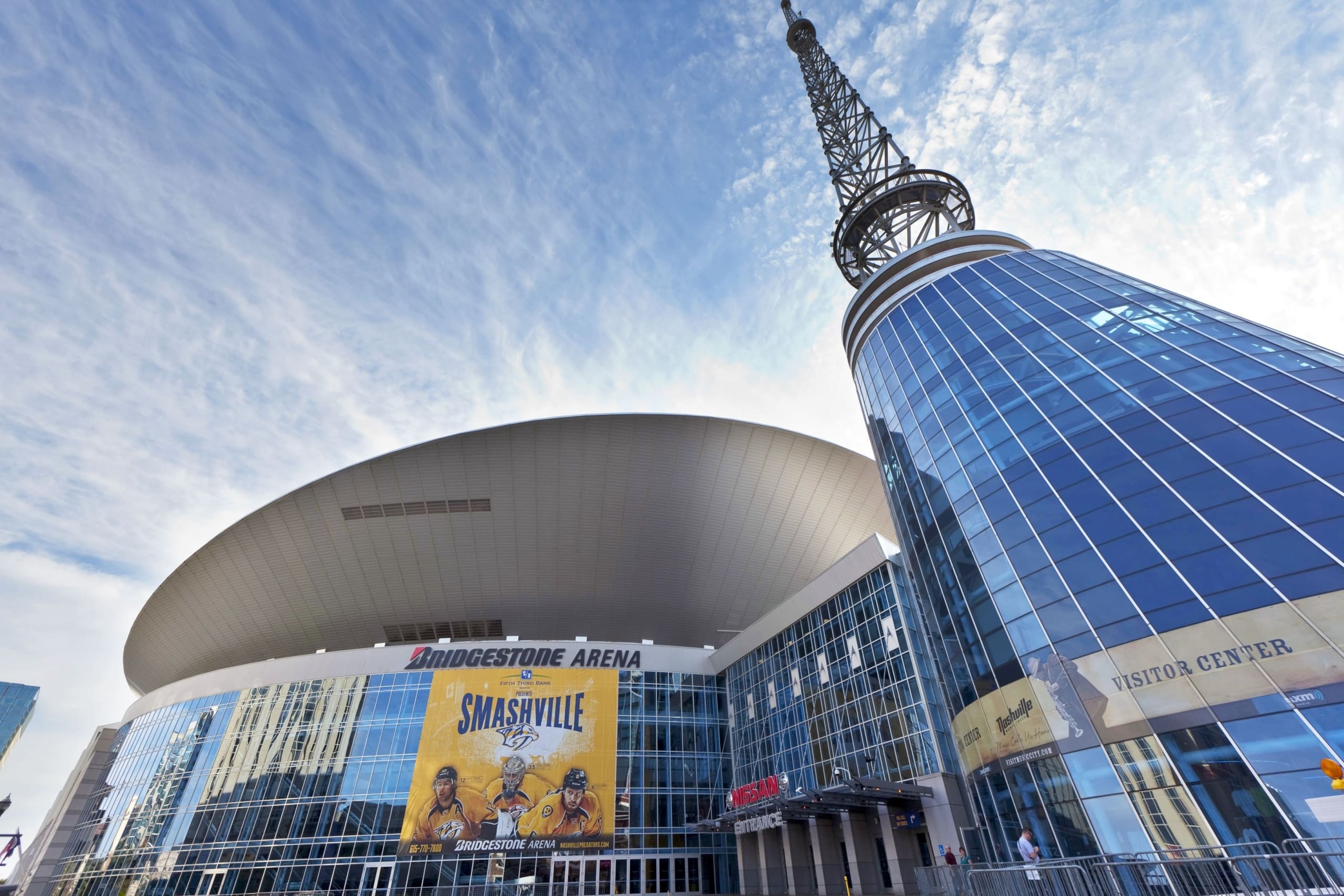 Exterior shot of Bridgestone Arena Nashville Exterior shot of Bridgestone Arena Nashville