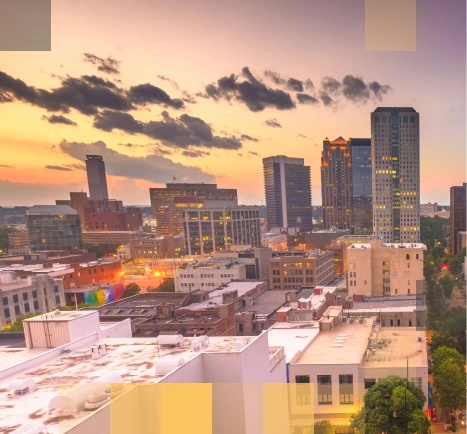 The Birmingham, Alabama city skyline