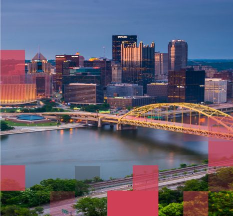 The Pittsburgh, Pennsylvania city skyline