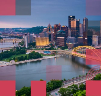 The Pittsburgh, Pennsylvania city skyline
