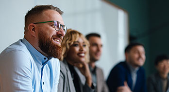 Group of people smiling