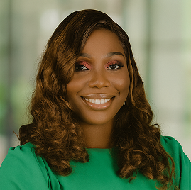 Headshot of a Remitly team member talking about how they embody the company’s cultural values.