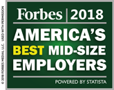 Based on a national employee preference study, Forbes named UCLA Health among “America’s Best Midsize Employers.” Forbes 2018 America's Best Mid-Size Employers