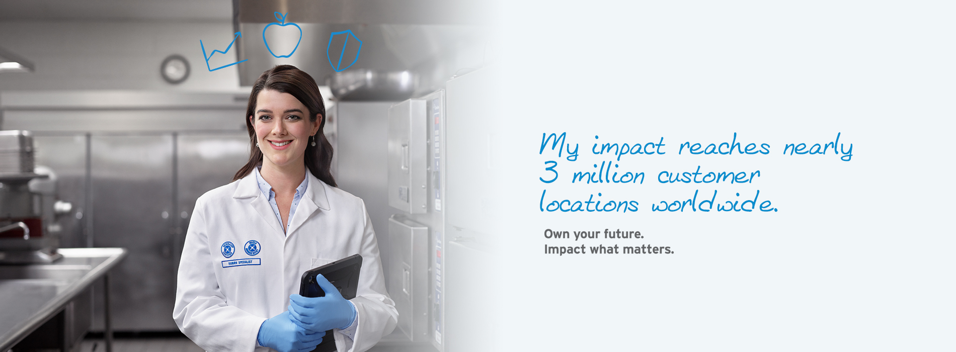My impact reaches nearly 3 million customer locations worldwide. Own your future. Impact what matters.
