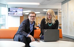 Man and Woman at laptop