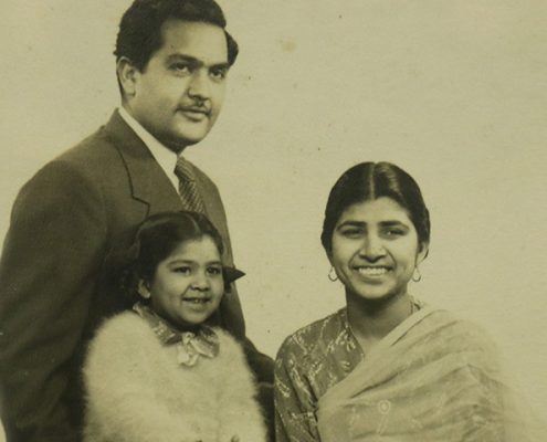 Vanguard technology leader, Abha Kumar, child portrait with family