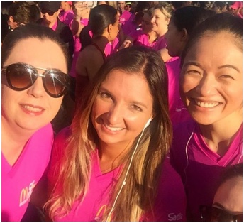 three ADP women in pink T-shirts