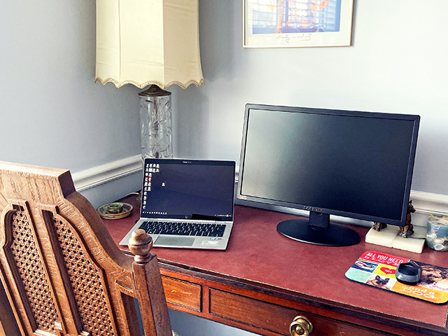 Laura B's remote workspace