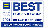 Human Rights Campaign Foundation™ named First American one of the Best Places to Work for LGBTQ Equality in 2018 and 2021.