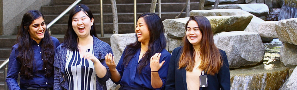 Four young women in tech